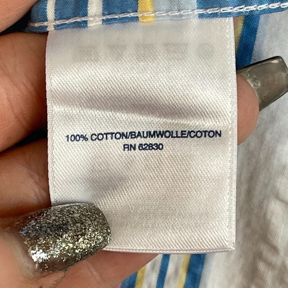 LANDS' END Seersucker Stripes Short Sleeve Shirt - 16-16.5 TALL Grampa Core NEW - Picture 5 of 9